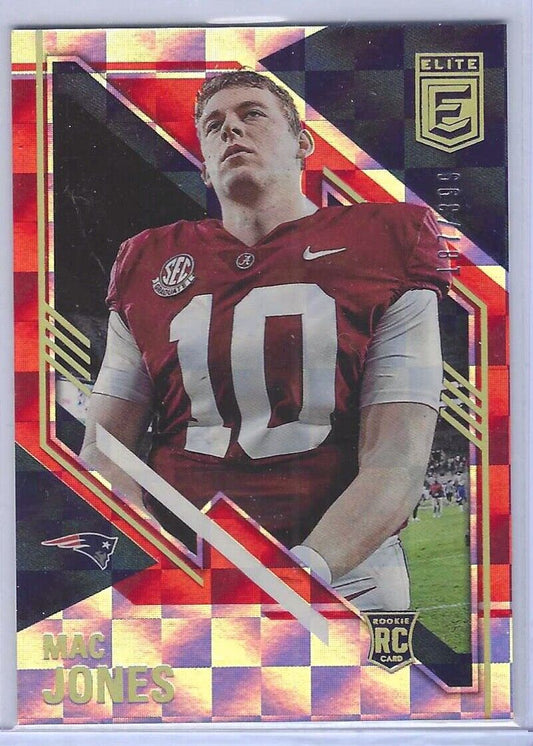 MAC JONES 2021 PANINI DONRUSS ELITE RED CHECKERBOARD FOIL ROOKIE RC #D /399