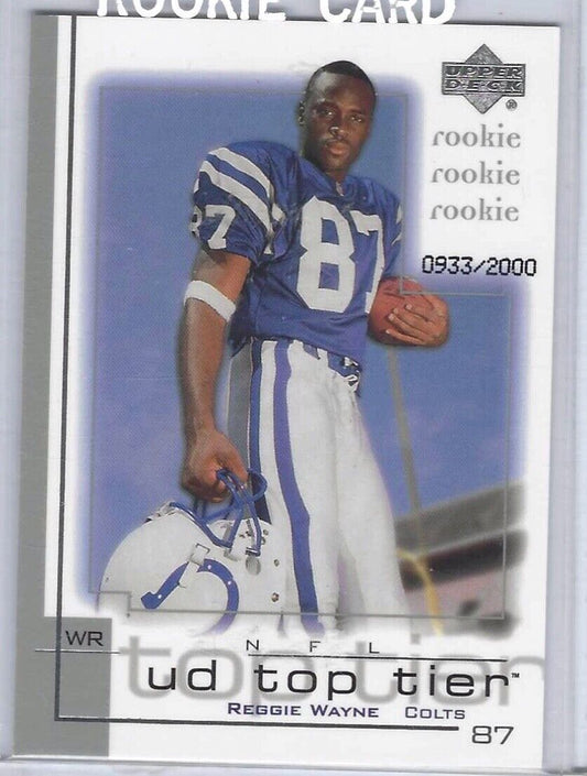 REGGIE WAYNE 2001 UPPER DECK UD TOP TIER RC #D /2000