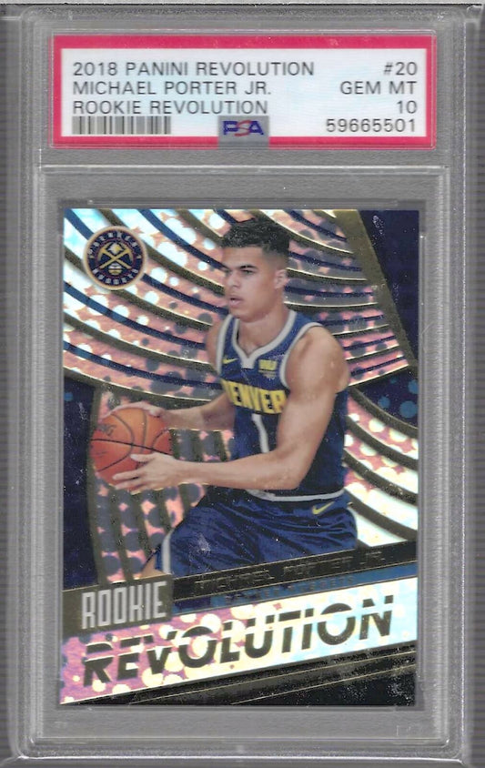 MICHAEL PORTER JR 2018 PANINI REVOLUTION ROOKIE REVOLUTION RC PSA 10 GEM MINT