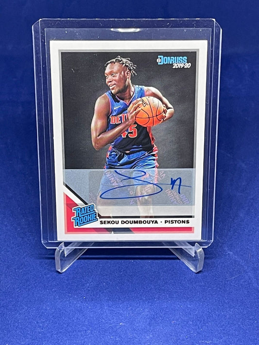 SEKOU DOUMBOUYA 2019-20 PANINI DONRUSS RATED ROOKIE AUTO RC #214