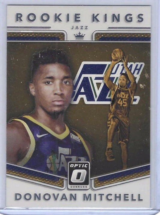 DONOVAN MITCHELL 2017-18 PANINI DONRUSS OPTIC ROOKIE KINGS RC #13