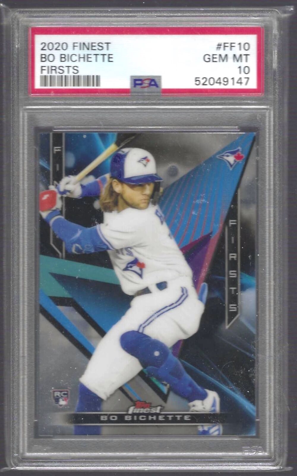 BO BICHETTE 2020 TOPPS FINEST FIRSTS INSERT ROOKIE RC PSA 10 GEM MINT