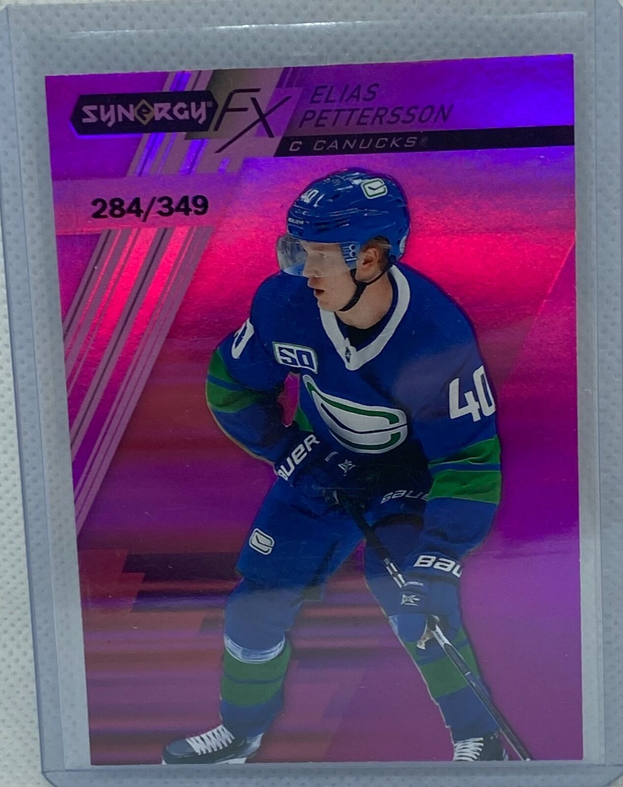 ELIAS PETTERSSON 2020-21 UPPER DECK SYNERGY FX PURPLE #D 284/349