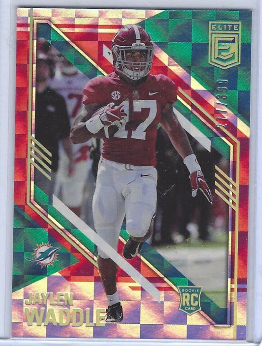 JAYLEN WADDLE 2021 PANINI DONRUSS ELITE RED ROOKIE RC #D 227/399