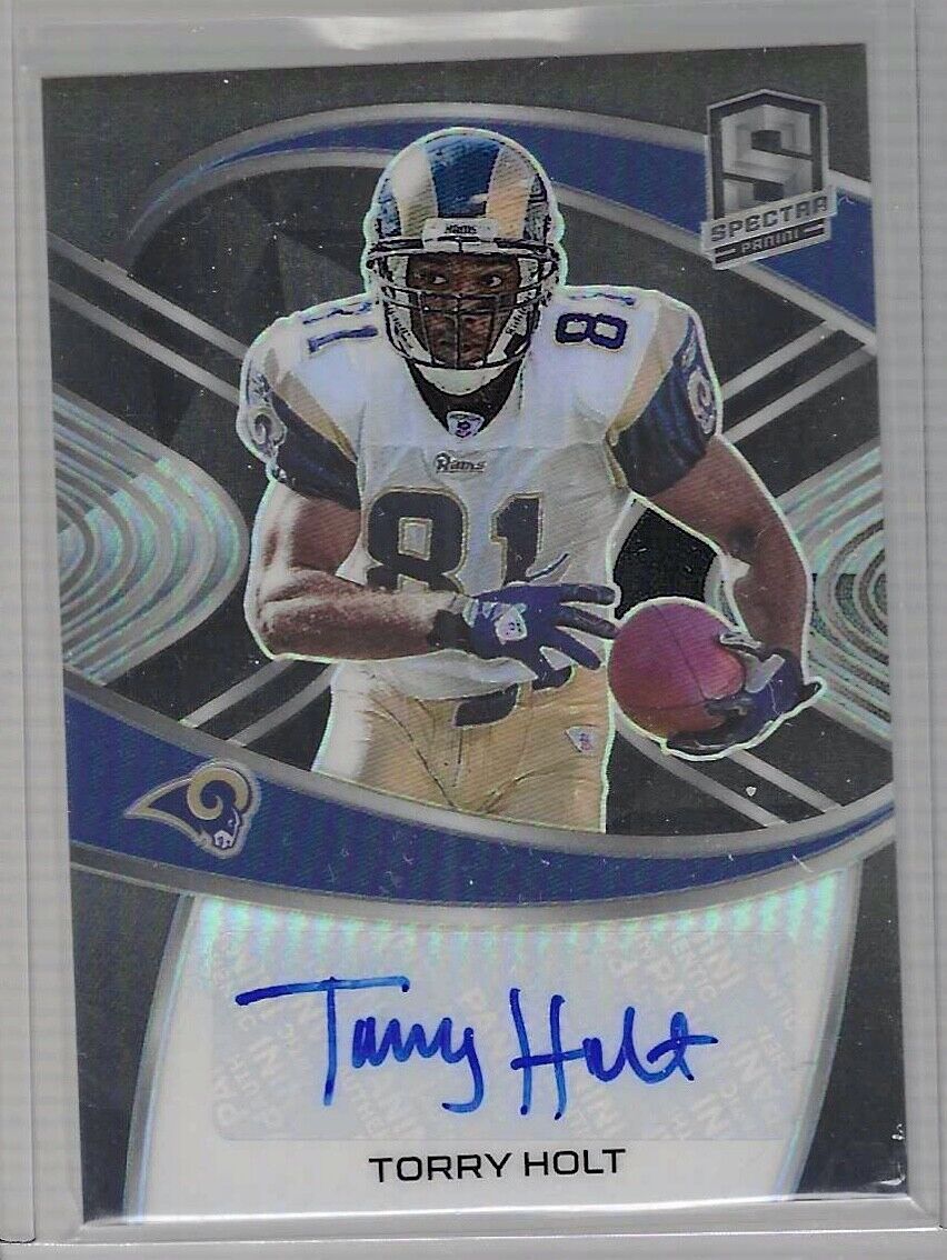 TORRY HOLT 2021 PANINI SPECTRA SILVER PRIZM AUTO #D 09/49