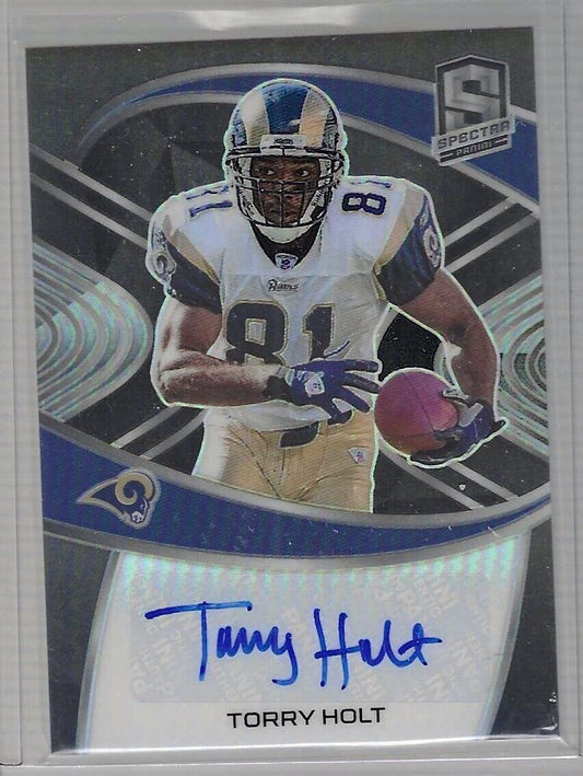 TORRY HOLT 2021 PANINI SPECTRA SILVER PRIZM AUTO #D 09/49