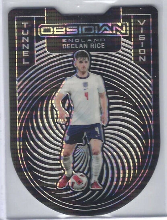 DECLAN RICE 2021-22 PANINI OBSIDIAN TUNNEL VISION WHITE PULSAR ETCH #D 07/11