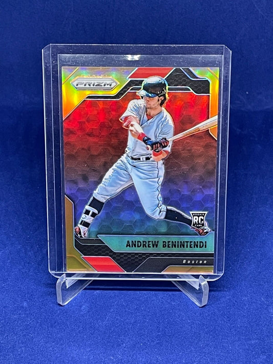 ANDREW BENINTENDI 2017 PANINI PRIZM ORANGE PRIZMS ROOKIE RC #D 384/399