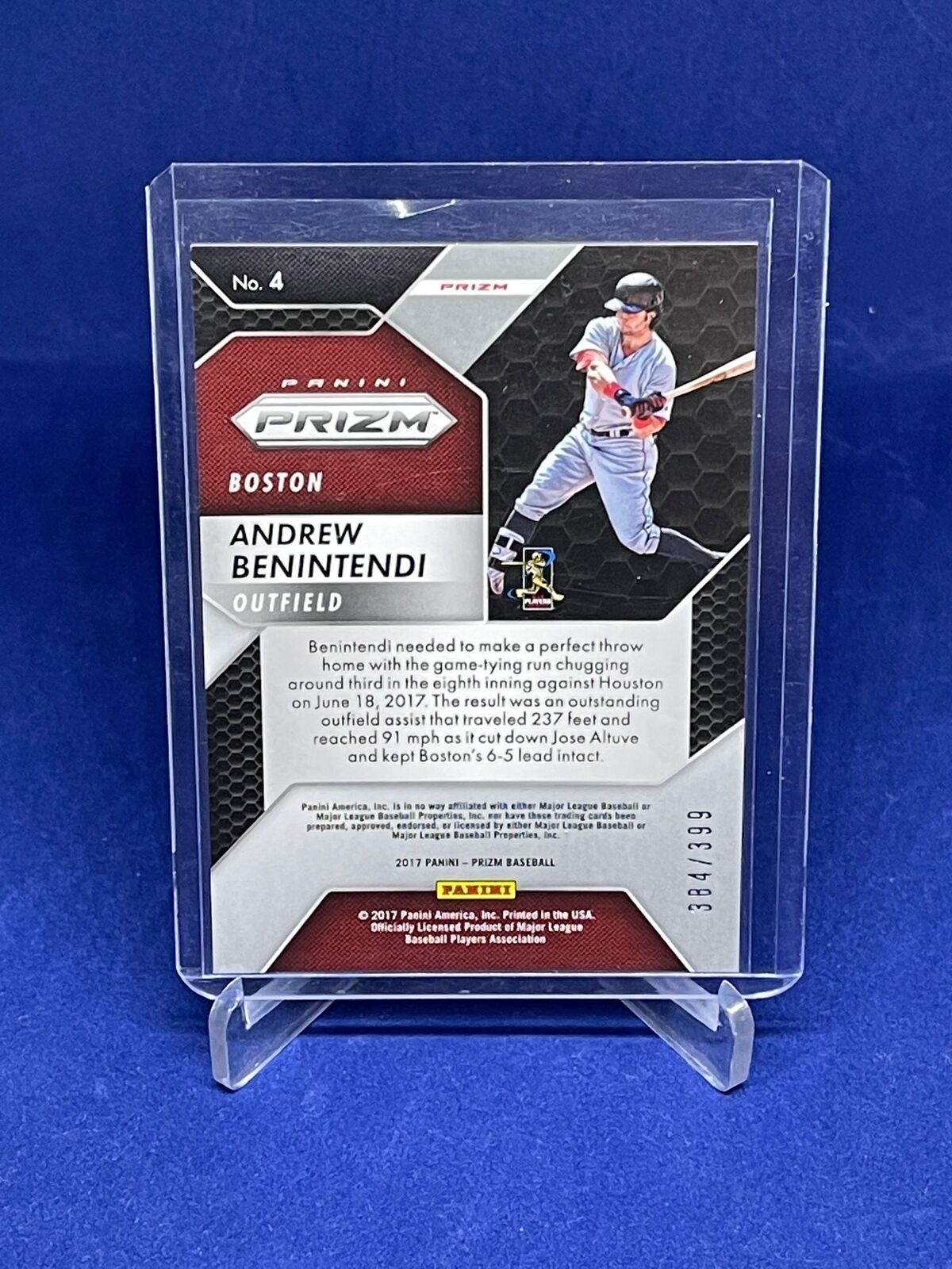 ANDREW BENINTENDI 2017 PANINI PRIZM ORANGE PRIZMS ROOKIE RC #D 384/399