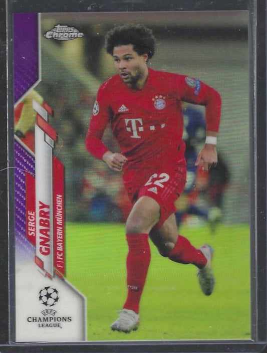 SERGE GNABRY 2019-20 TOPPS CHROME UEFA PURPLE REFRACTOR #D /250