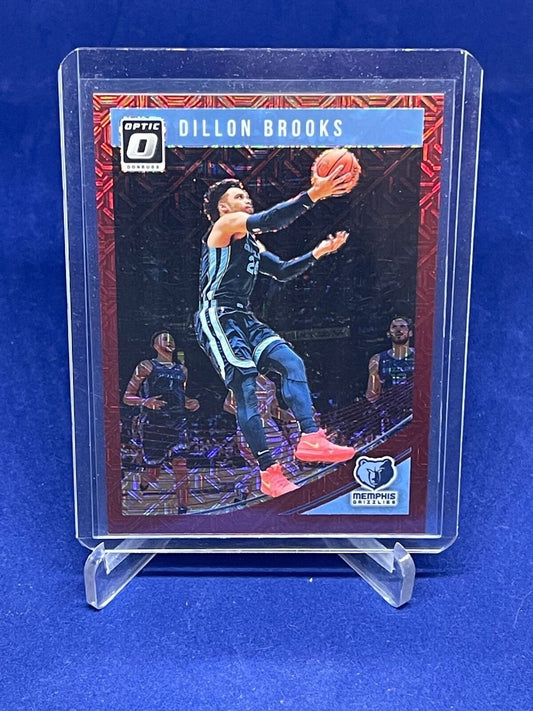 DILLON BROOKS 2018-19 PANINI DONRUSS OPTIC RED CHOICE PRIZM HOLO #D 58/88