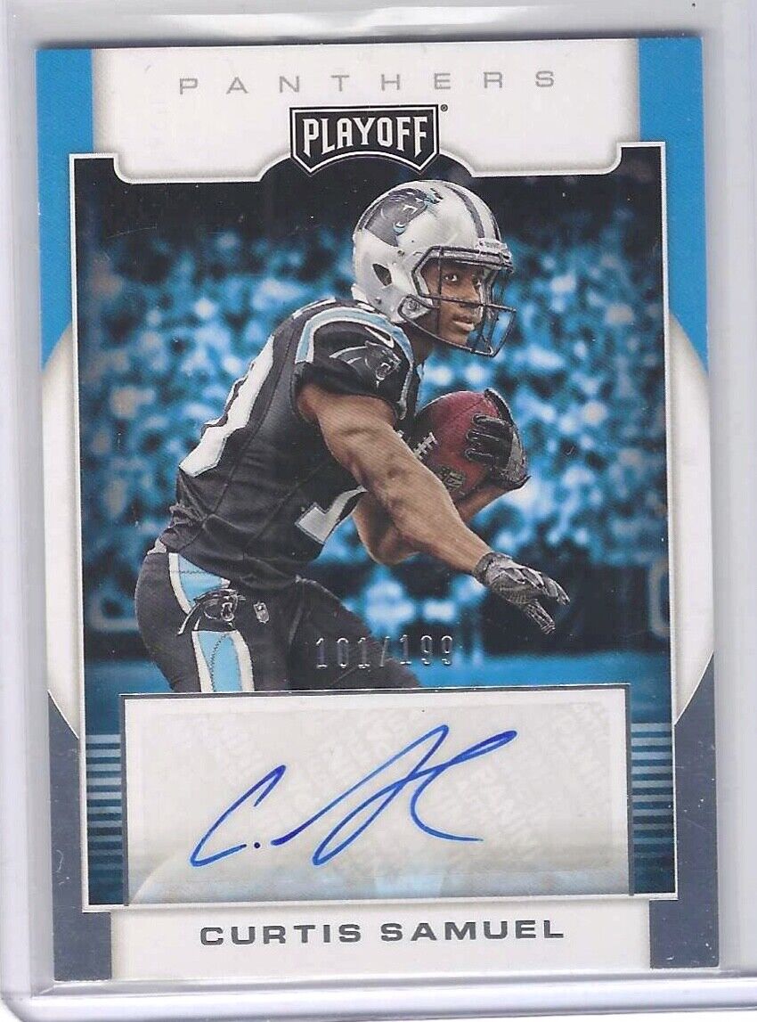 CURTIS SAMUEL 2017 PANINI PLAYOFF ROOKIE AUTO RC #D 101/199