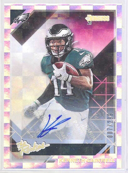 KENNETH GAINWELL 2021 PANINI DONRUSS THE ROOKIES AUTO RC #D 007/299
