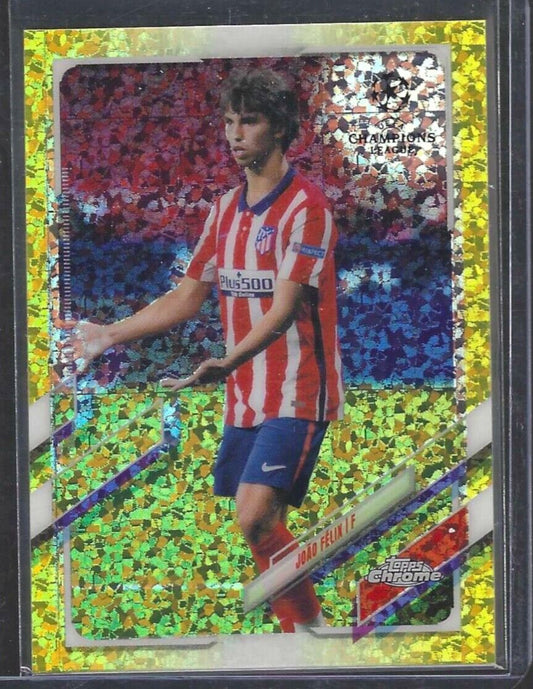 JOAO FELIX 2020-21 TOPPS CHROME YELLOW SPECKLE MINI DIAMOND REFRACTOR #D /299