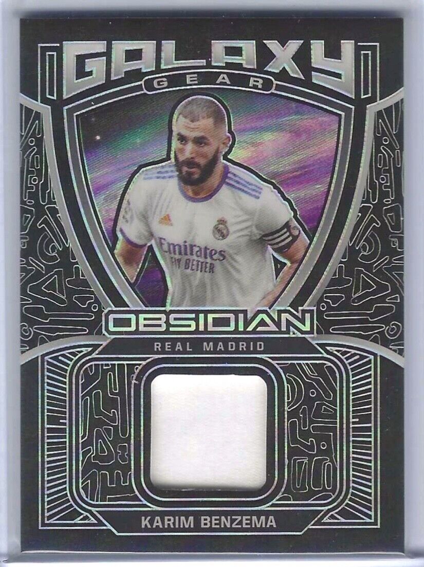 KARIM BENZEMA 2021-22 PANINI OBSIDIAN SILVER ETCH GALAXY GEAR PATCH #D 094/149