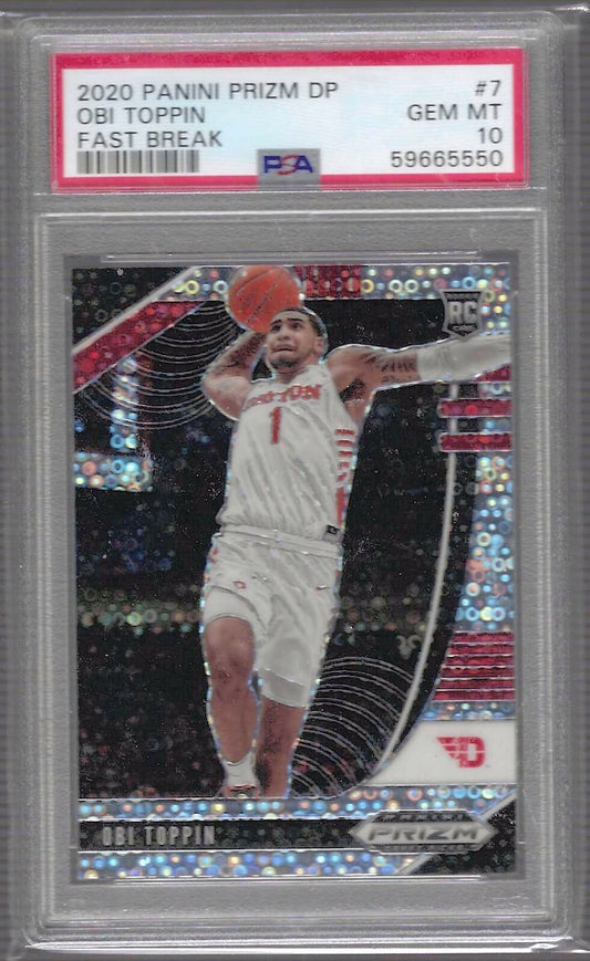 OBI TOPPIN 2020 PANINI PRIZM DRAFT PICKS SILVER DISCO ROOKIE RC PSA 10 GEM MINT