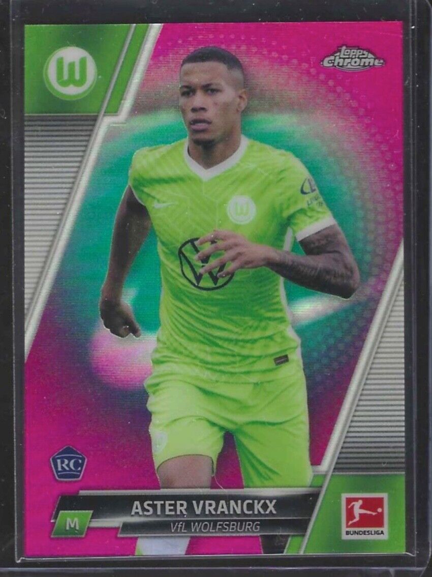 ASTER VRANCKX 2021-22 TOPPS CHROME PINK REFRACTOR ROOKIE RC #D 040/399