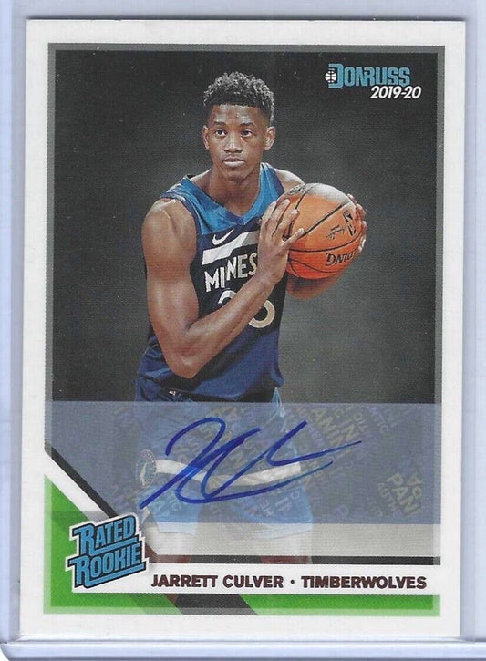 JARRETT CULVER 2019-20 PANINI DONRUSS RATED ROOKIE AUTO RC #205