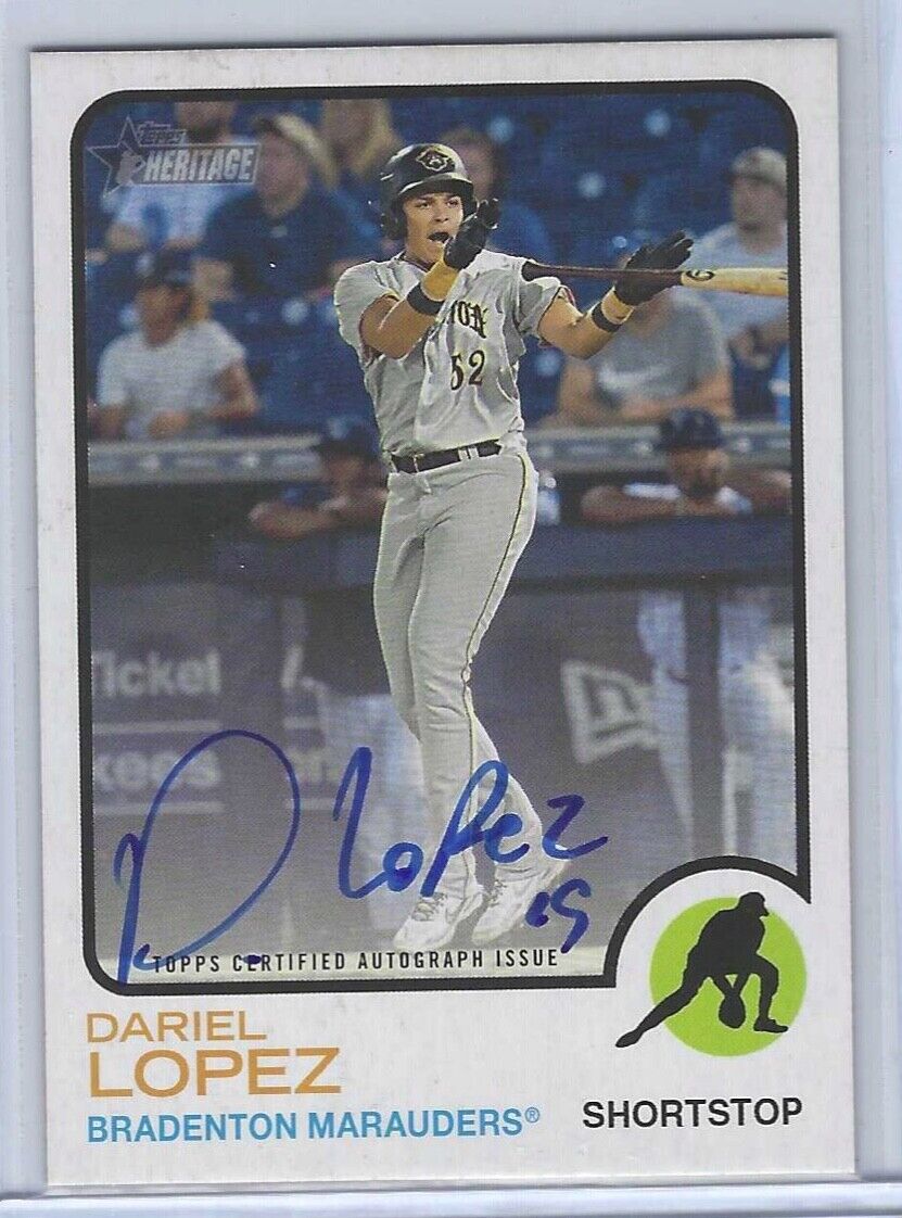 DARIEL LOPEZ 2022 TOPPS HERITAGE MINOR LEAGUE PROSPECT REAL ONE AUTO #ROA-DL