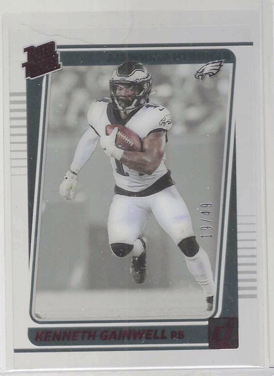KENNETH GAINWELL 2021 PANINI CLEARLY DONRUSS RED FOIL RATED ROOKIE RC #D 19/49