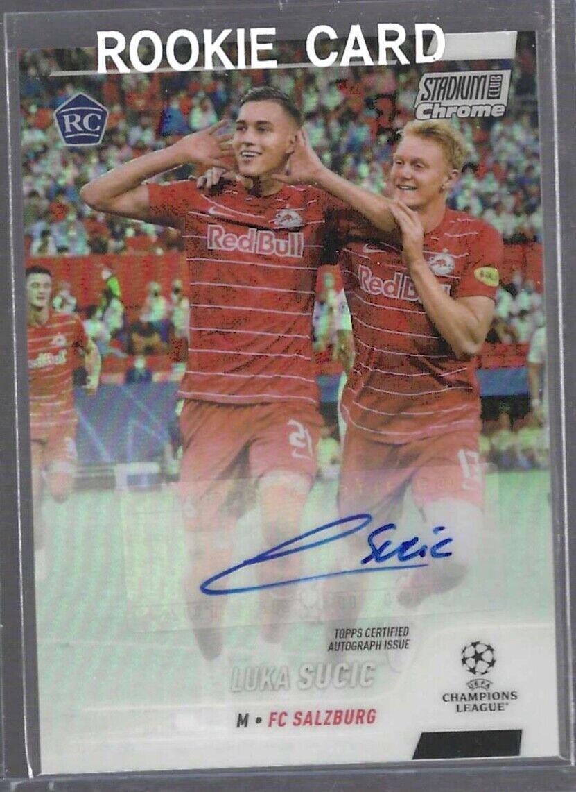 LUKA SUCIC 2021-22 TOPPS STADIUM CLUB CHROME SILVER REFRACTOR AUTO RC #CA-LSC