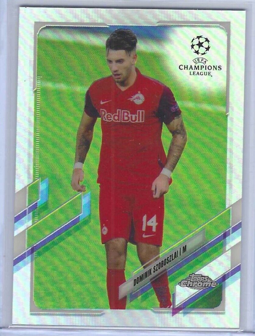 DOMINIK SZOBOSZLAI 2020-21 TOPPS CHROME UEFA ROOKIE REFRACTOR RC #26