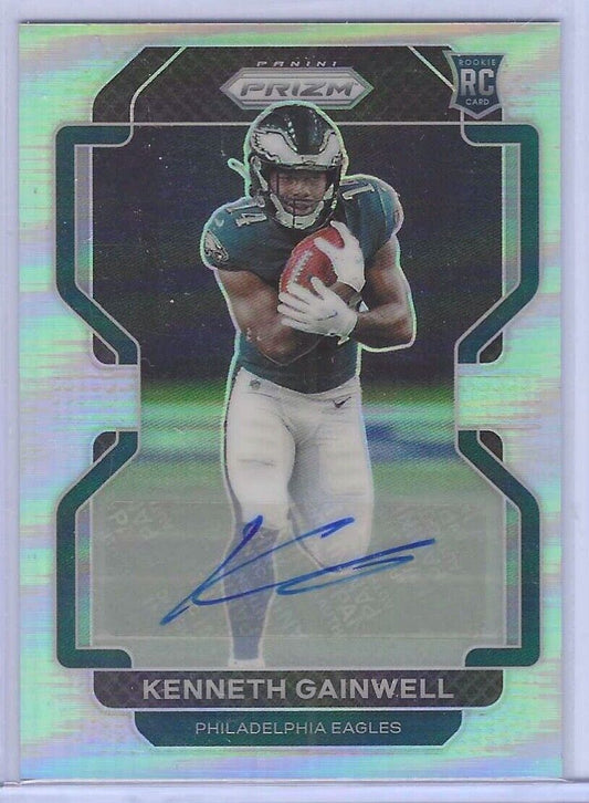 KENNETH GAINWELL 2021 PANINI PRIZM SILVER PRIZMS ROOKIE AUTO RC #369
