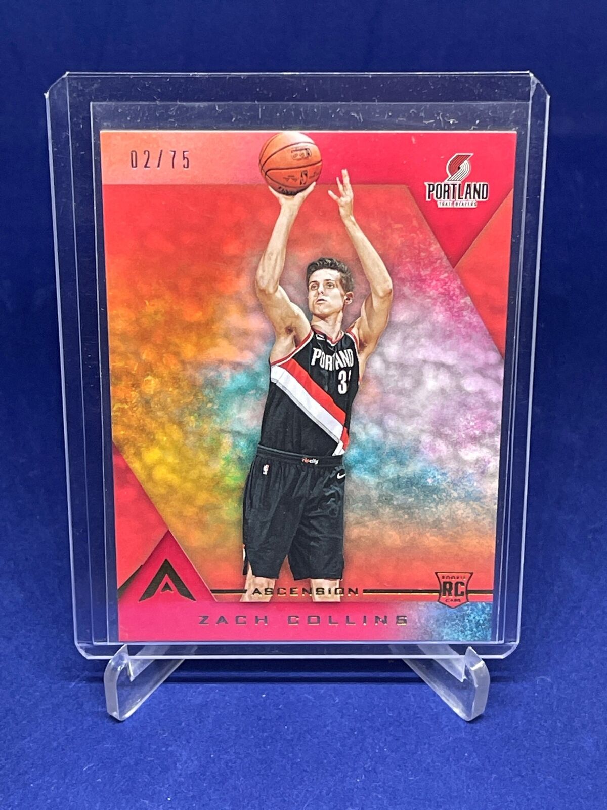 ZACH COLLINS 2017-18 PANINI ASCENSION RED ROOKIE RC #D 2/75
