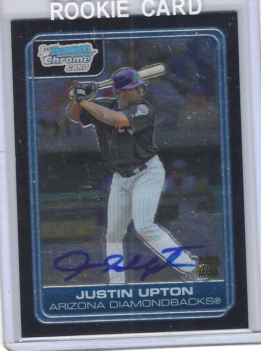 JUSTIN UPTON 2006 BOWMAN CHROME 1ST PROSPECT ON CARD AUTO #BC223