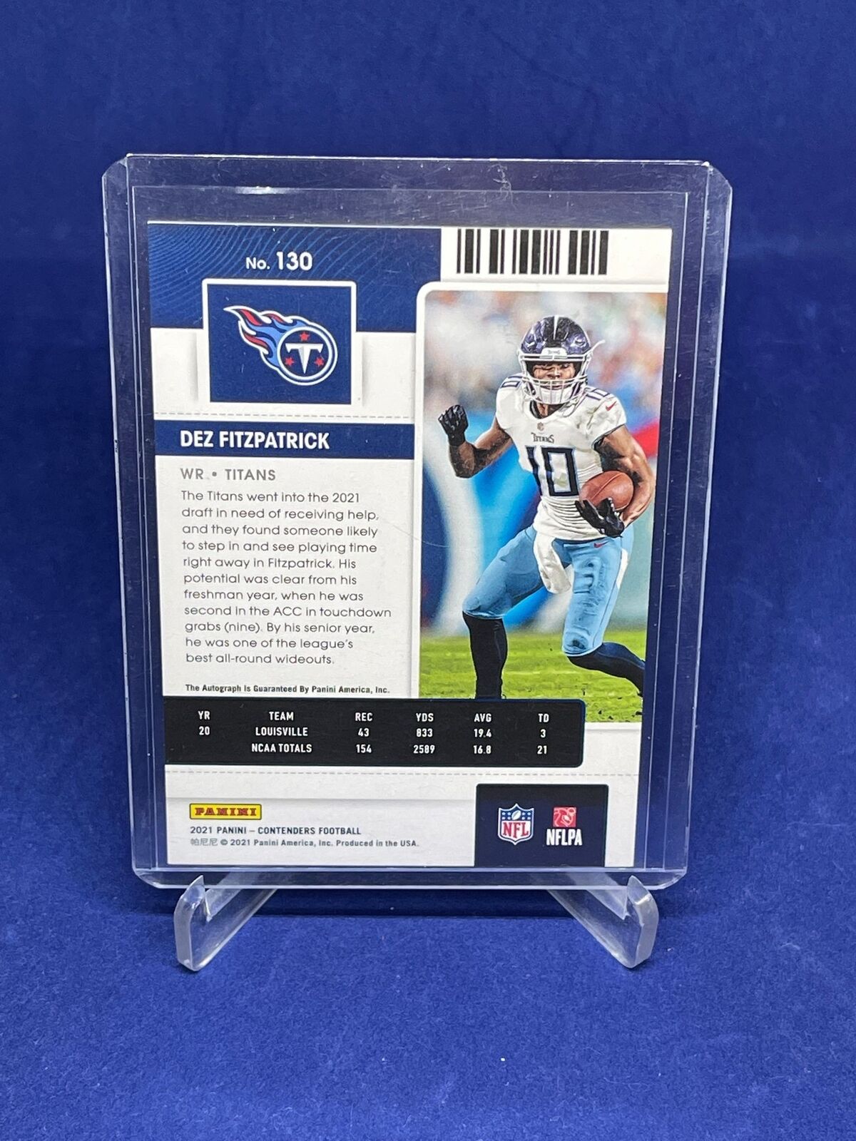 DEZ FITZPATRICK 2021 PANINI CONTENDERS ROOKIE TICKET ON CARD AUTO RC #130