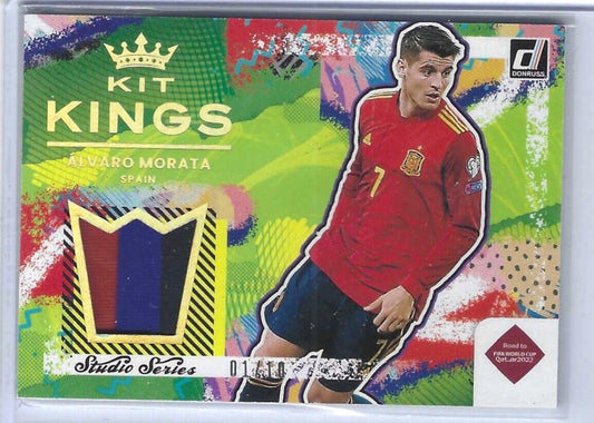 ALVARO MORATA 2021-22 PANINI DONRUSS KIT KINGS STUDIO SERIES 3 CLR PATCH #D 1/10