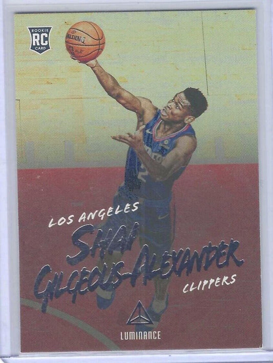 SHAI GILGEOUS-ALEXANDER 2018-19 PANINI CHRONICLES LUMINANCE ROOKIE RC #162