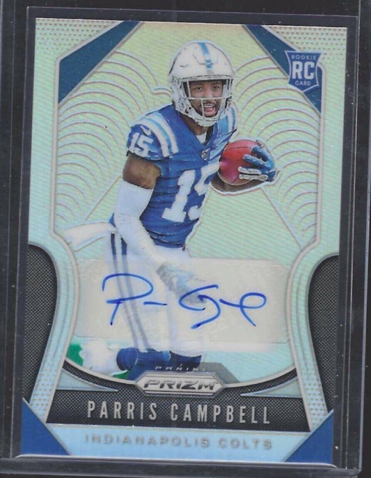 PARRIS CAMPBELL 2019 PANINI PRIZM SILVER PRIZM AUTO ROOKIE RC #347