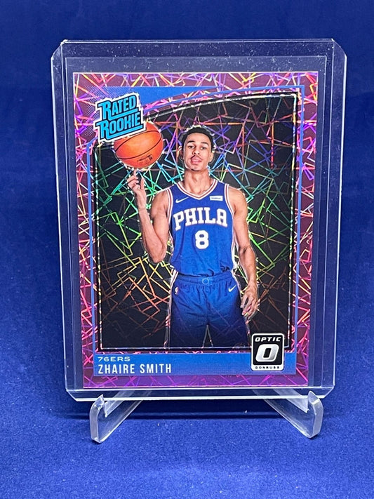 ZHAIRE SMITH 2018-19 DONRUSS OPTIC RATED ROOKIE PINK VELOCITY HOLO RC #D 56/79