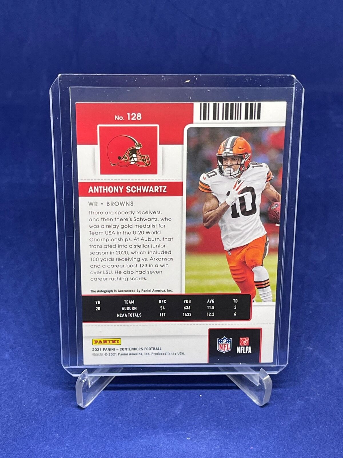 ANTHONY SCHWARTZ 2021 PANINI CONTENDERS ROOKIE TICKET ON CARD AUTO RC #128