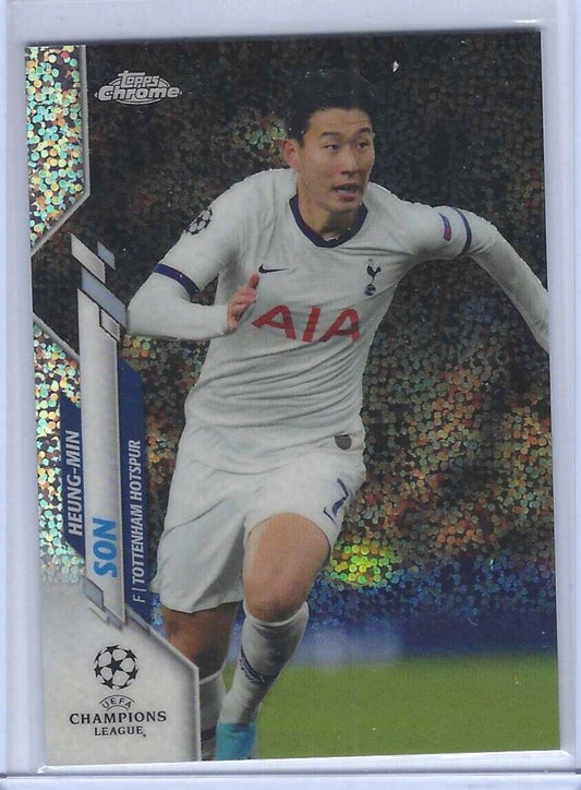 HEUNG-MIN SON 2019-20 TOPPS CHROME UEFA SPECKLE REFRACTOR #85