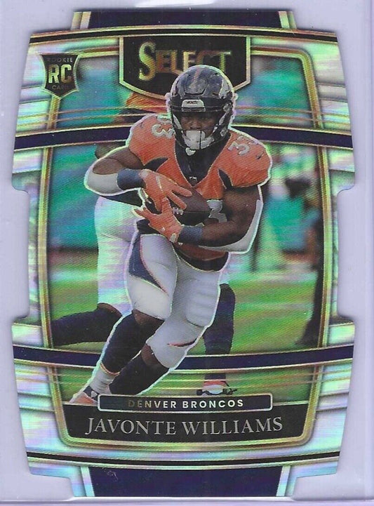 JAVONTE WILLIAMS 2021 PANINI SELECT CONCOURSE SILVER PRIZM DIE CUT ROOKIE RC #57