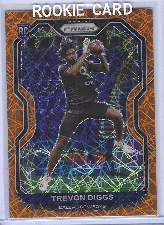 TREVON DIGGS 2020 PANINI PRIZM ORANGE LAZER ROOKIE RC #335