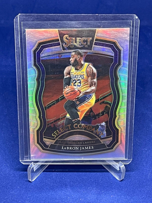 LEBRON JAMES 2020-21 PANINI SELECT SELECT COMPANY SILVER PRIZM #9