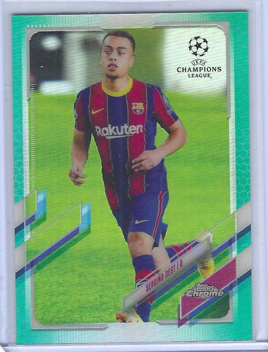 SERGINO DEST 2020-21 TOPPS CHROME AQUA REFRACTOR RC #D 100/199