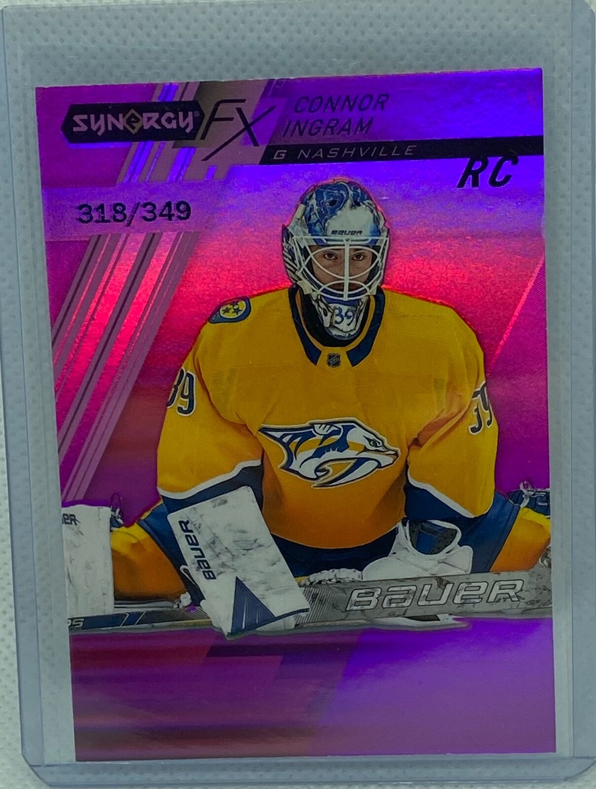 CONNOR INGRAM 2020-21 UPPER DECK SYNERGY FX PURPLE RC #D 318/349