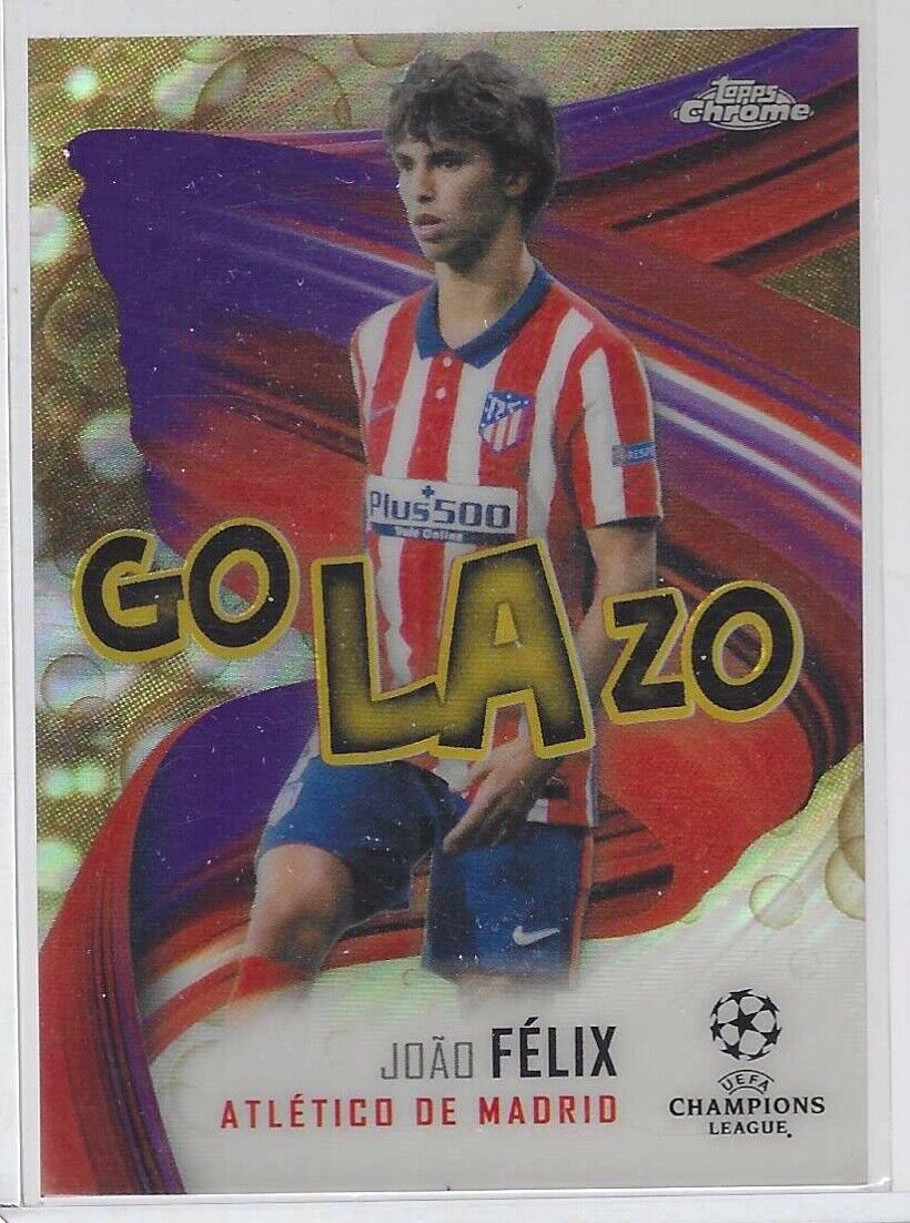 JOAO FELIX 2021-22 TOPPS CHROME GOLAZO GOLD BUBBLES REFRACTOR SP