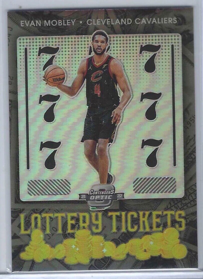 EVAN MOBLEY 2021-22 PANINI OPTIC CONTENDERS LOTTERY TICKETS HOLO ROOKIE RC #3