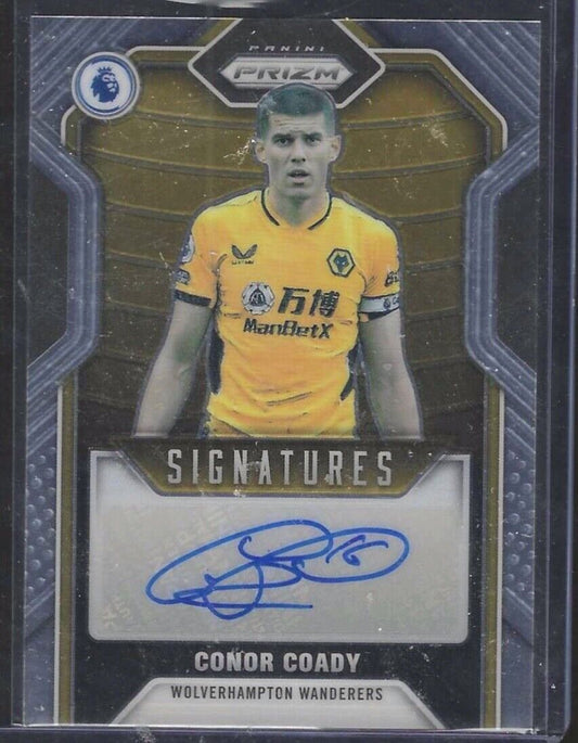 CONOR COADY 2021-22 PANINI PRIZM SIGNATURES WOLVERHAMPTON WANDERERS AUTO #S-MAN