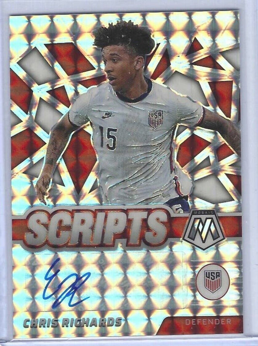CHRIS RICHARDS 2021-22 PANINI MOSAIC SILVER PRIZM SCRIPTS AUTO #S-CR