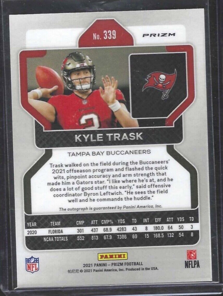 KYLE TRASK 2021 PANINI PRIZM SILVER PRIZM ROOKIE AUTO RC #339