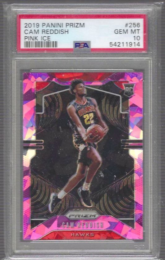 CAM REDDISH 2019 PANINI PRIZM PINK CRACKED ICE PRIZM RC PSA 10 GEM MINT