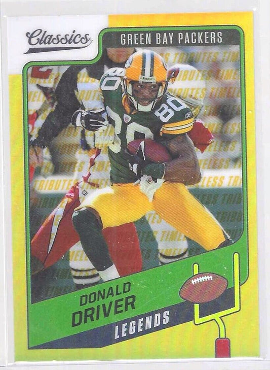 DONALD DRIVER 2021 PANINI CLASSICS TIMELESS TRIBUTES GOLD CHROME PRIZM #D 47/60