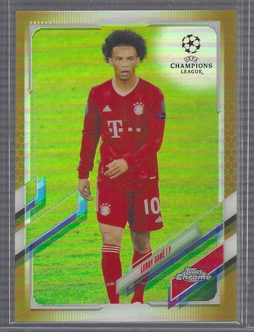 LEROY SANE 2020-21 TOPPS CHROME UEFA GOLD REFRACTOR #D 12/50