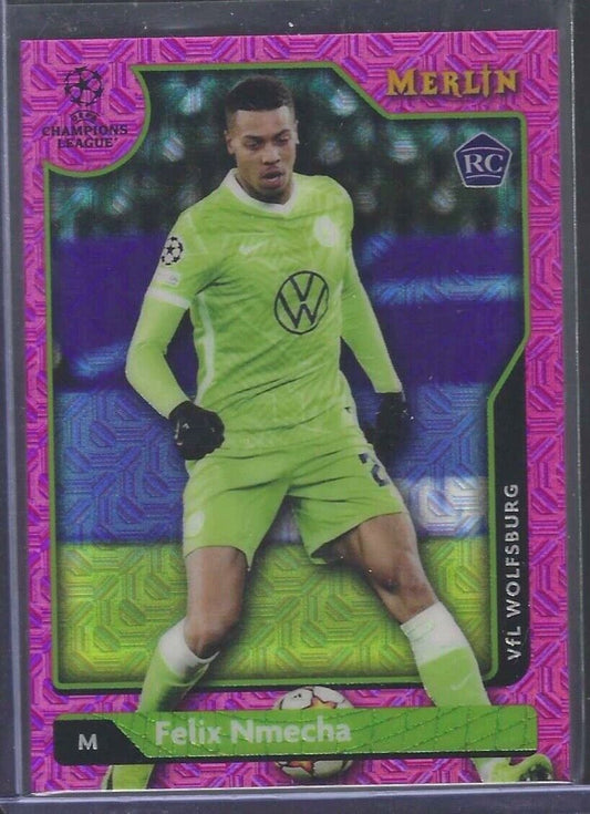 FELIX NMECHA 2021-22 TOPPS MERLIN PINK MOJO REFRACTOR ROOKIE RC #D 019/275